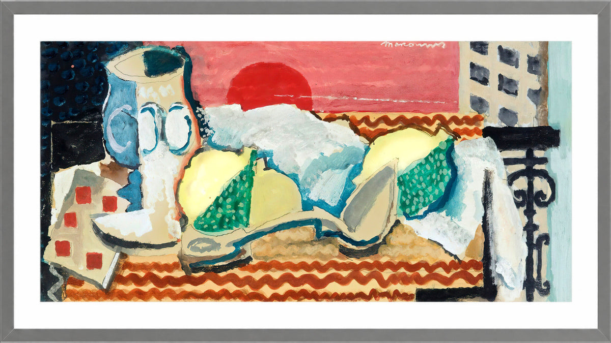 Louis Marcoussis Print, Nature Morte À La Cuillère (circa 1925) in a light grey frame