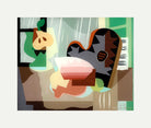 Louis Marcoussis Print, Nature morte à la palette (1927) with an off-white border for rolled canvas