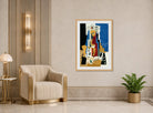 Louis Marcoussis Print, Nature Morte À L’as De Pique displayed in an Art Deco interior