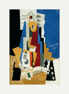 Louis Marcoussis Print, Nature Morte À L’as De Pique with an off-white border for rolled canvas