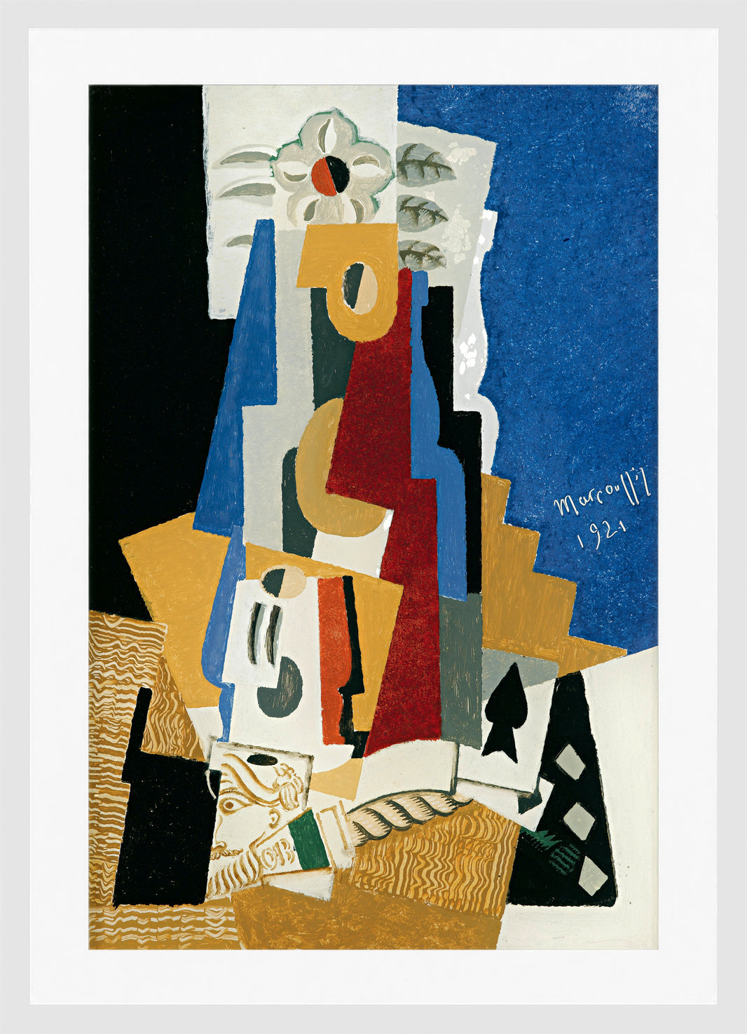 Louis Marcoussis Print, Nature Morte À L’as De Pique in a white frame