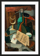 Louis Marcoussis Print, Nature Morte Au Menu Et Au Siphon (circa 1920) in a black frame
