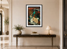 Louis Marcoussis Print, Nature Morte Au Menu Et Au Siphon (circa 1920) displayed above a console table