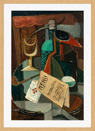 Louis Marcoussis Print, Nature Morte Au Menu Et Au Siphon (circa 1920) in an oak frame
