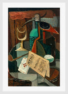 Louis Marcoussis Print, Nature Morte Au Menu Et Au Siphon (circa 1920) in a white frame