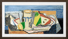 Louis Marcoussis Print, Nature morte au verre et à la poire (1920) in a brown frame