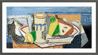 Louis Marcoussis Print, Nature morte au verre et à la poire (1920) in a dark grey frame
