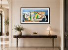 Louis Marcoussis Print, Nature morte au verre et à la poire (1920) displayed above a console table
