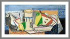 Louis Marcoussis Print, Nature morte au verre et à la poire (1920) in a light grey frame