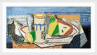 Louis Marcoussis Print, Nature morte au verre et à la poire (1920) in a white frame