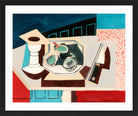 Louis Marcoussis Print, Nature Morte Aux Grenades Et Couteau Sur Un Guéridon (circa 1925) in a black frame