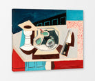 Louis Marcoussis Print, Nature Morte Aux Grenades Et Couteau Sur Un Guéridon (circa 1925) as a ready-to-hang canvas panel