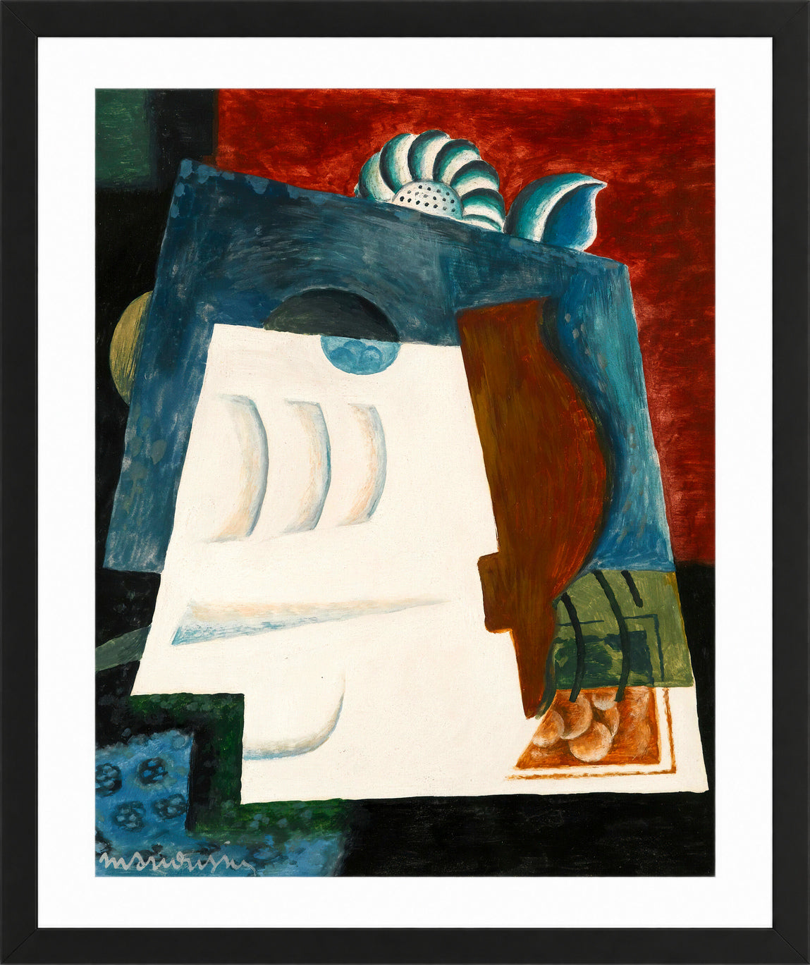 Louis Marcoussis Print, Nature Morte Avec Enveloppe in a black frame