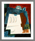 Louis Marcoussis Print, Nature Morte Avec Enveloppe in a light grey frame