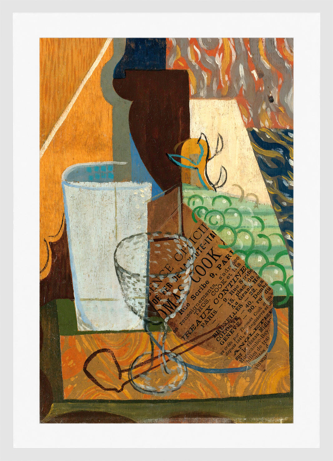 Louis Marcoussis Print, Nature Morte (circa 1912) in a white frame