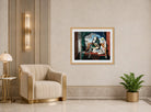 Louis Marcoussis Print, Night Café displayed in an Art Deco interior