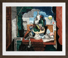 Louis Marcoussis Print, Night Café in a brown frame