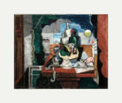 Louis Marcoussis Print, Night Café with an off-white border for rolled canvas