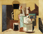 Louis Marcoussis Print, Personnage Assis À Une Table Ronde as an unframed print