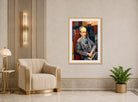 Louis Marcoussis Print, Portrait de Ronald Davis (1924) displayed in an Art Deco interior