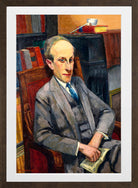 Louis Marcoussis Print, Portrait de Ronald Davis (1924) in a brown frame