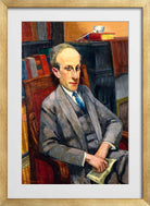 Louis Marcoussis Print, Portrait de Ronald Davis (1924) in a gold frame