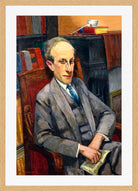 Louis Marcoussis Print, Portrait de Ronald Davis (1924) in an oak frame