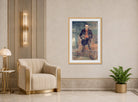 Louis Marcoussis Print, Portrait of Roland Dorgelès displayed in an Art Deco interior