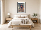 Louis Marcoussis Print, Portrait of Roland Dorgelès displayed above a bed