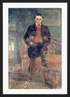 Louis Marcoussis Print, Portrait of Roland Dorgelès in a black frame