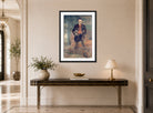 Louis Marcoussis Print, Portrait of Roland Dorgelès displayed above a console table