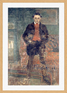 Louis Marcoussis Print, Portrait of Roland Dorgelès in an oak frame