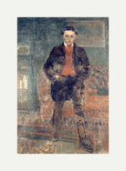 Louis Marcoussis Print, Portrait of Roland Dorgelès with an off-white border for rolled canvas