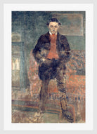 Louis Marcoussis Print, Portrait of Roland Dorgelès in a white frame