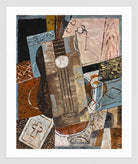 Louis Marcoussis Print, Still Life with Guitar (1914) in a white frame