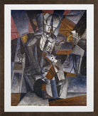 Louis Marcoussis Print, The Musician (1914) in a brown frame