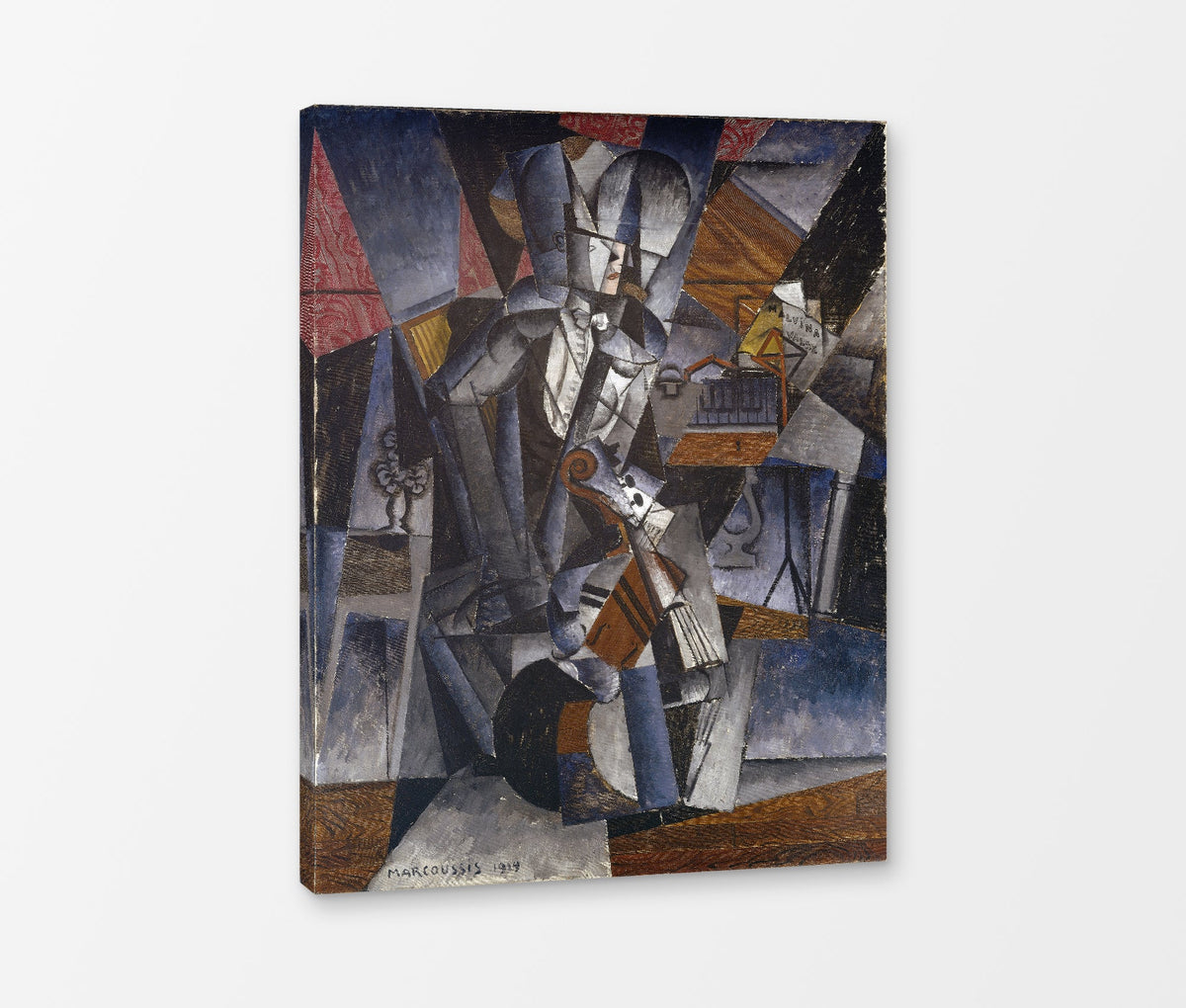 Louis Marcoussis Print, The Musician (1914) as a ready-to-hang canvas panel