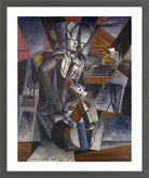 Louis Marcoussis Print, The Musician (1914) in a dark grey frame