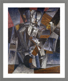 Louis Marcoussis Print, The Musician (1914) in a light grey frame