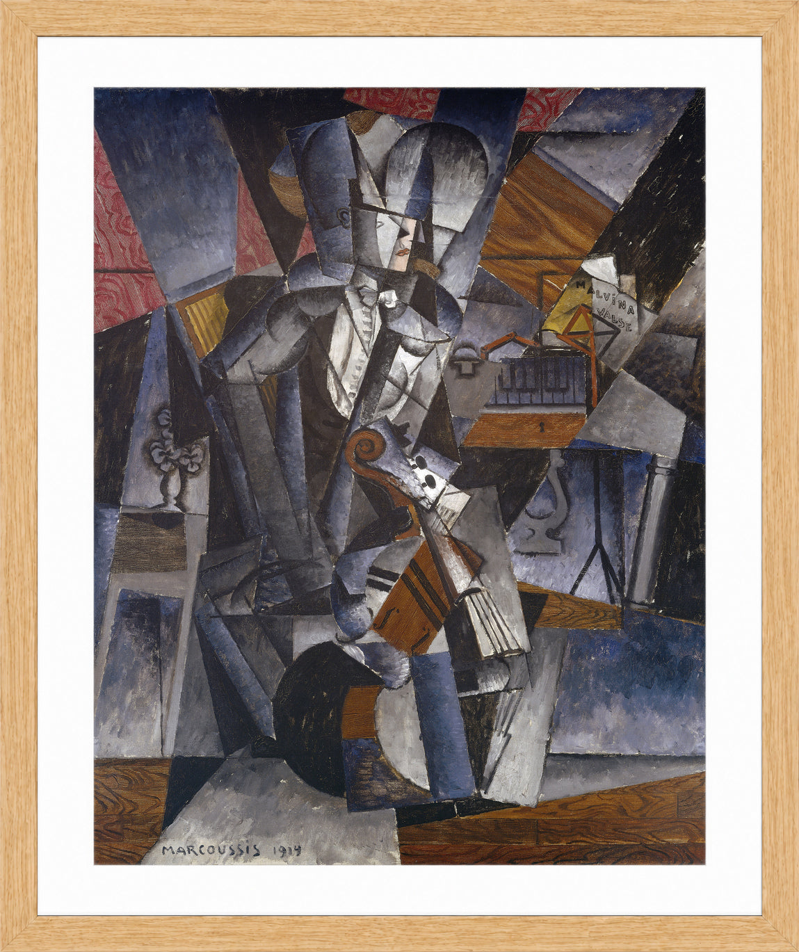 Louis Marcoussis Print, The Musician (1914) in an oak frame