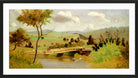 Louis Michel Eilshemius Print, Adirondacks: Bridge for Fishing — black frame