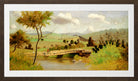 Louis Michel Eilshemius Print, Adirondacks: Bridge for Fishing — brown frame