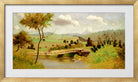Louis Michel Eilshemius Print, Adirondacks: Bridge for Fishing — gold frame