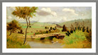 Louis Michel Eilshemius Print, Adirondacks: Bridge for Fishing — light grey frame