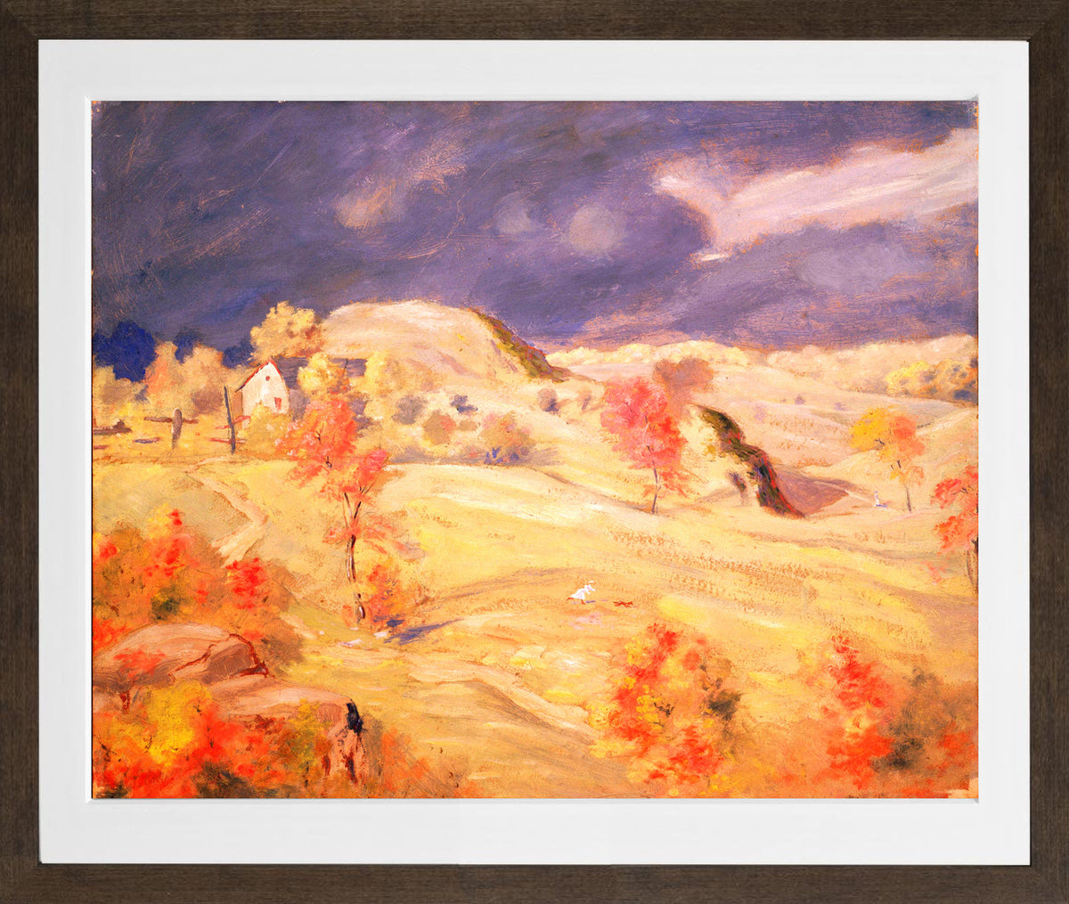 Louis Michel Eilshemius Print, Approaching Storm — brown frame