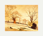 Louis Michel Eilshemius Print, Autumn Landscape — Bare Trees and Snow — rolled canvas