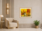 Louis Michel Eilshemius Print, Autumn Landscape — Woodland Waterfall — art deco roomset