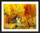 Louis Michel Eilshemius Print, Autumn Landscape — Woodland Waterfall — black frame