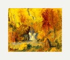 Louis Michel Eilshemius Print, Autumn Landscape — Woodland Waterfall — rolled canvas