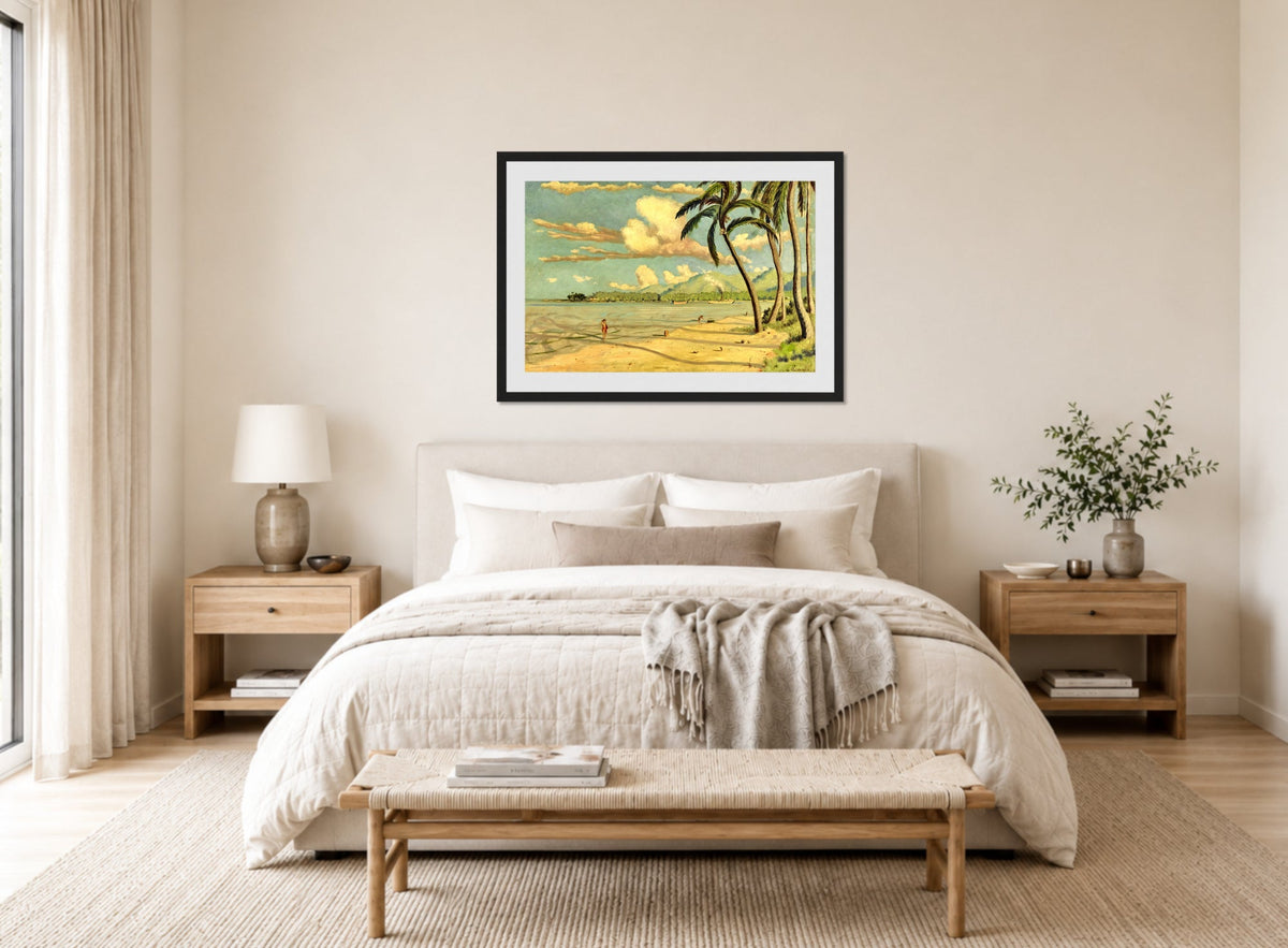 Louis Michel Eilshemius Print, Beach at Apia, Samoa (1905) — bedroom